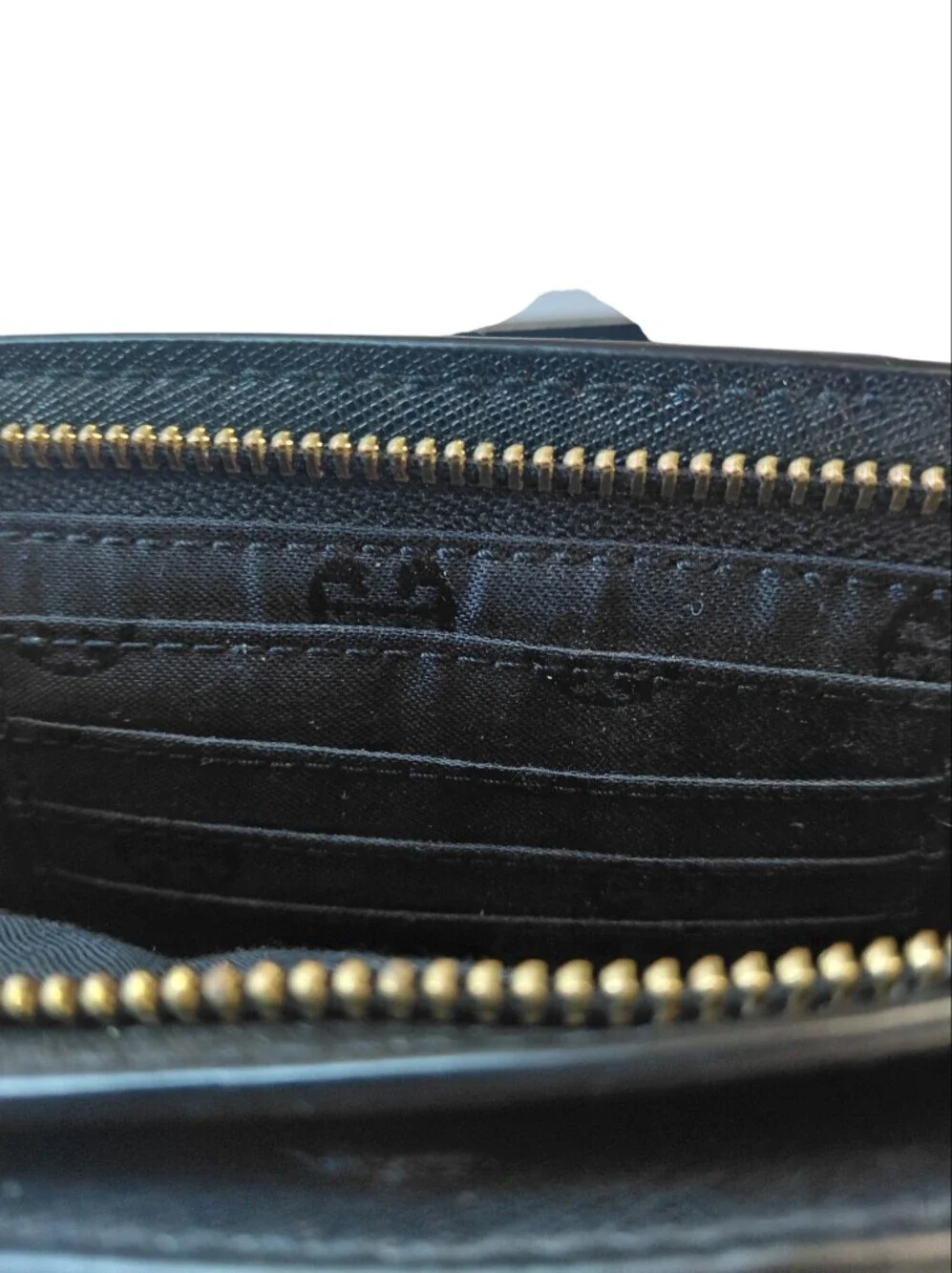 Tory Burch Bkack Saffiano Leather Wristlet Clutch